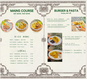 Menu main course dan pasta di Woww & Coff - Nafilahcha.com